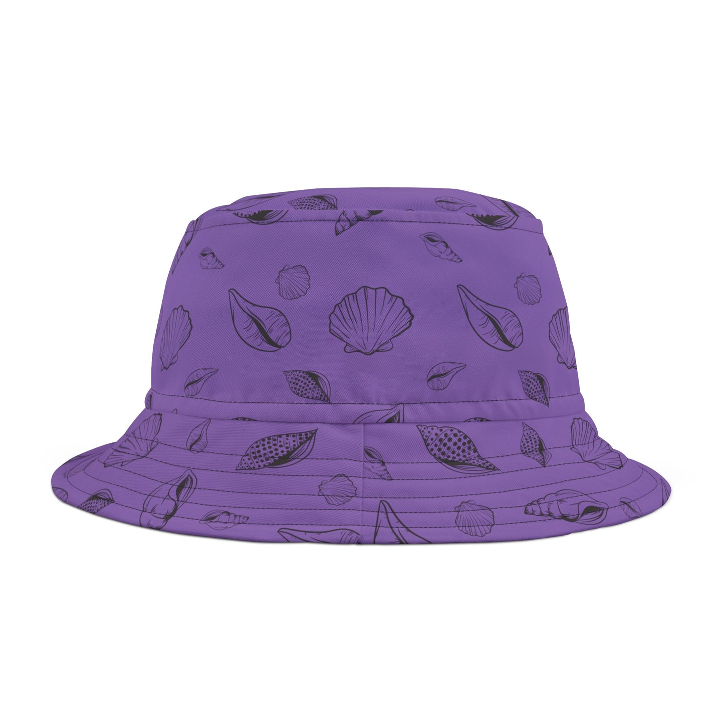 Bucket Hat (Light Purple) Sea Shell Design