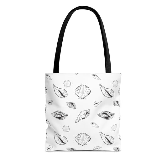 Tote Bag -White - Sea Shell Design