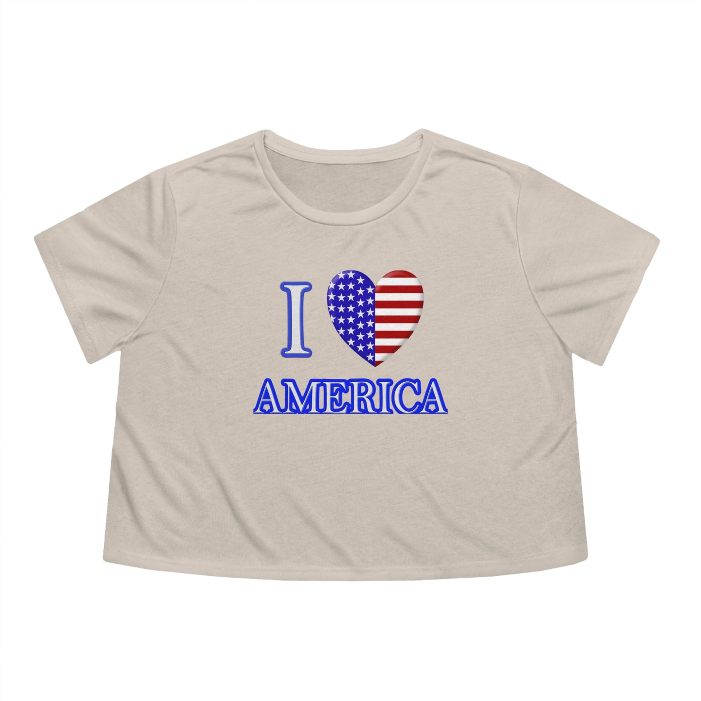 Cropped Tee - Womens - I Love America