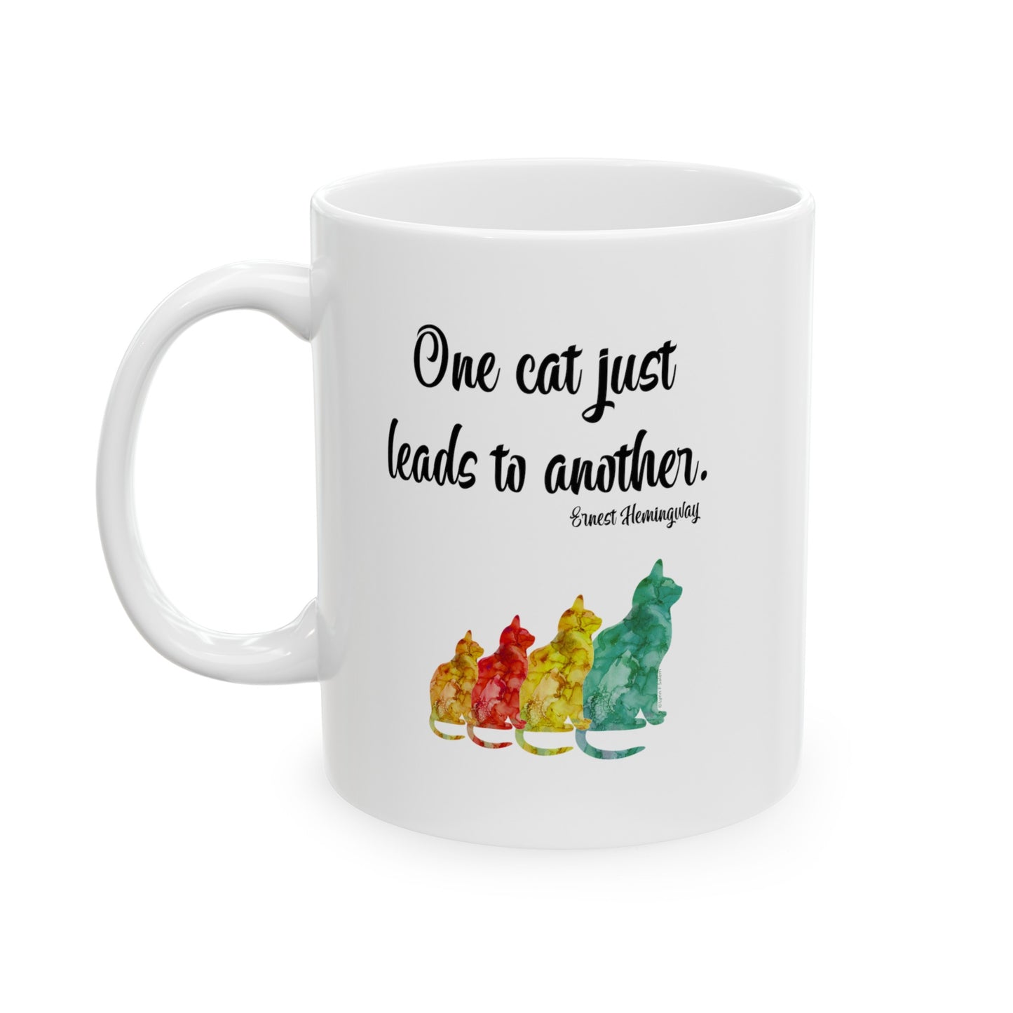 Ceramic Mug - One Cat (11oz, 15oz)