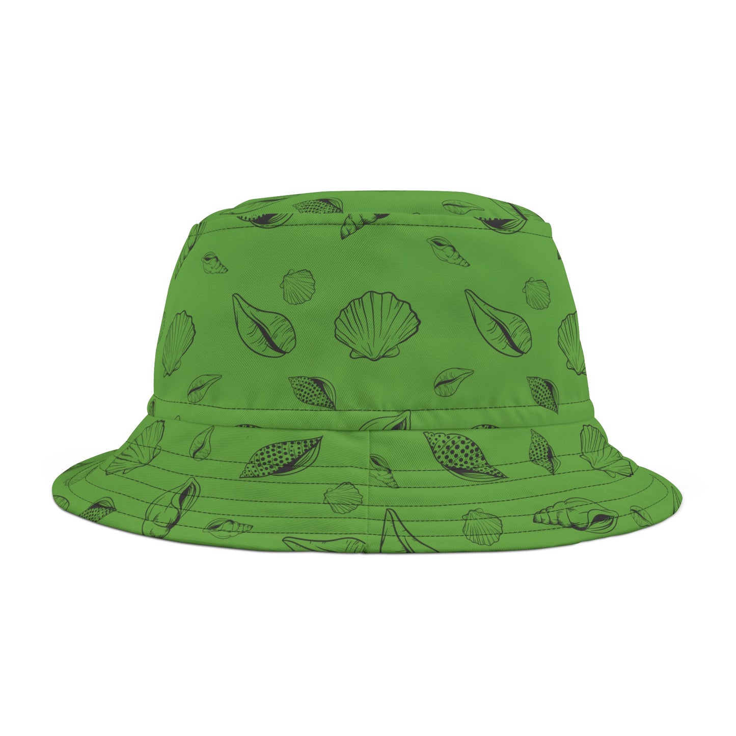 Bucket Hat (Green) Sea Shell Design