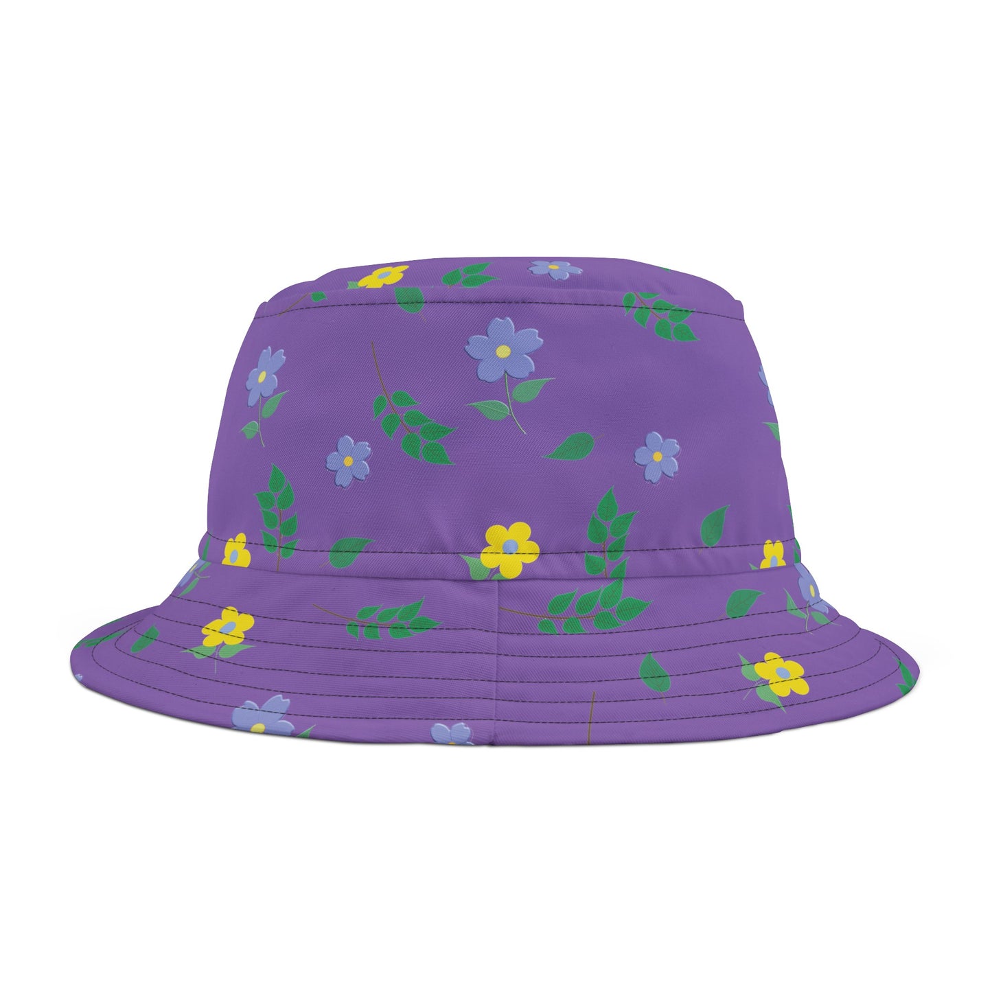 Bucket Hat (Light Purple) Floral Design