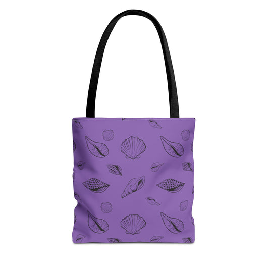 Tote Bag -Light Purple - Sea Shell Design