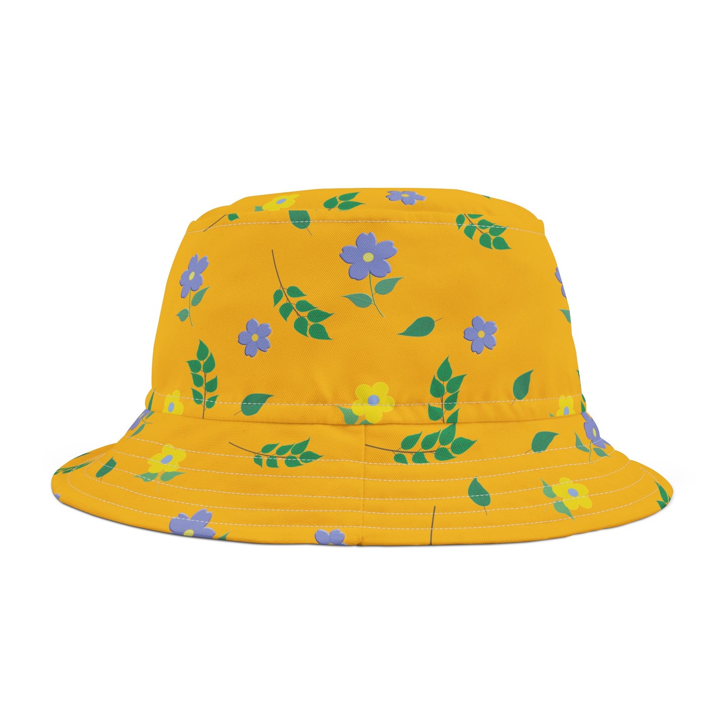 Bucket Hat (Yellow) Floral Design