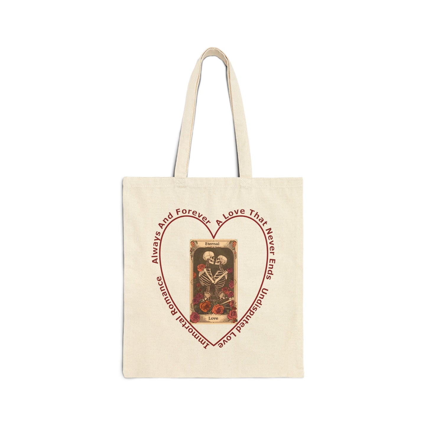 Cotton Canvas Tote Bag - Natural - Eternal Love by Lynn Salem Creates