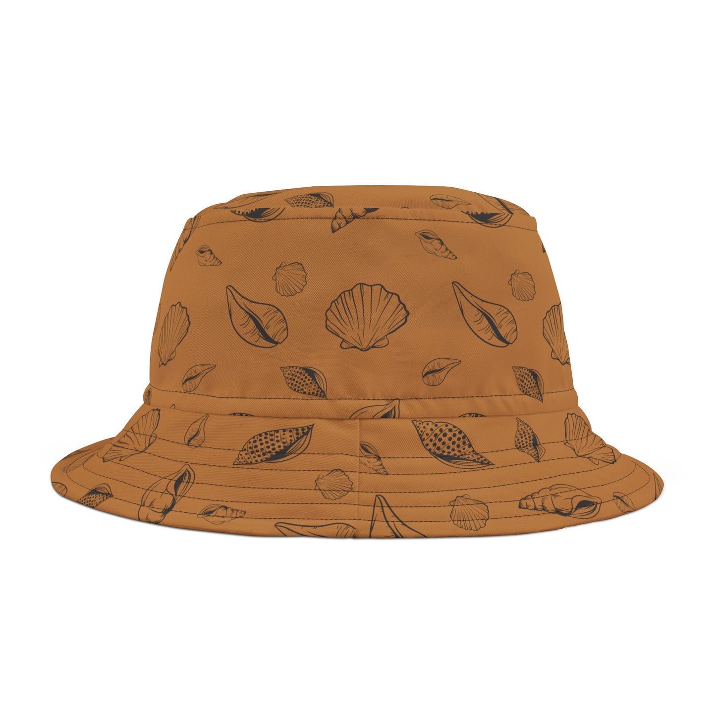 Bucket Hat (Light Brown) Sea Shell Design